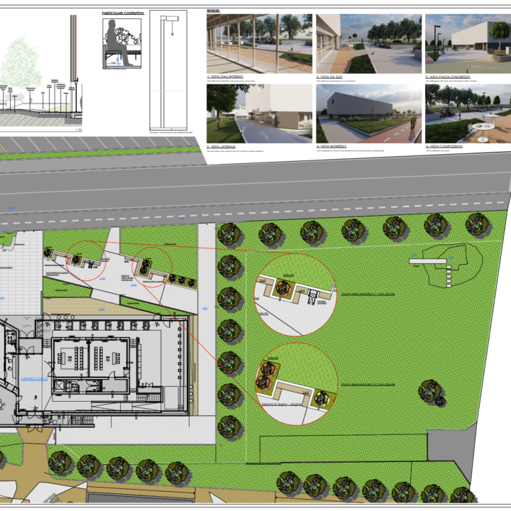 Progetto area esterna centro civico di bolgare