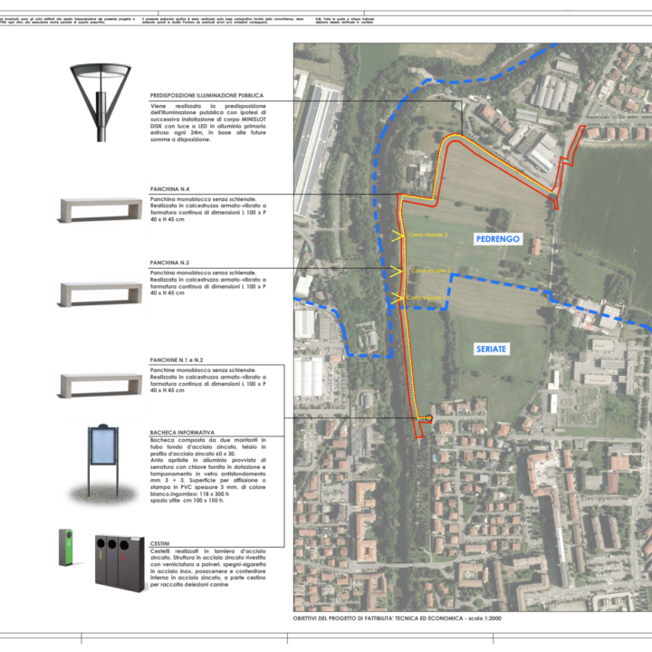 tavole progetto pista ciclabile serio