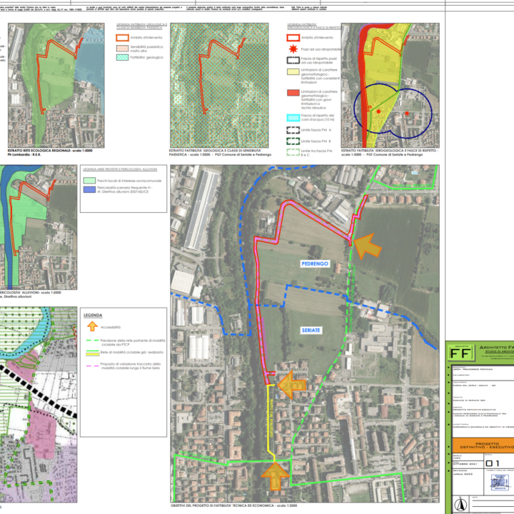 tavole progetto pista ciclabile serio