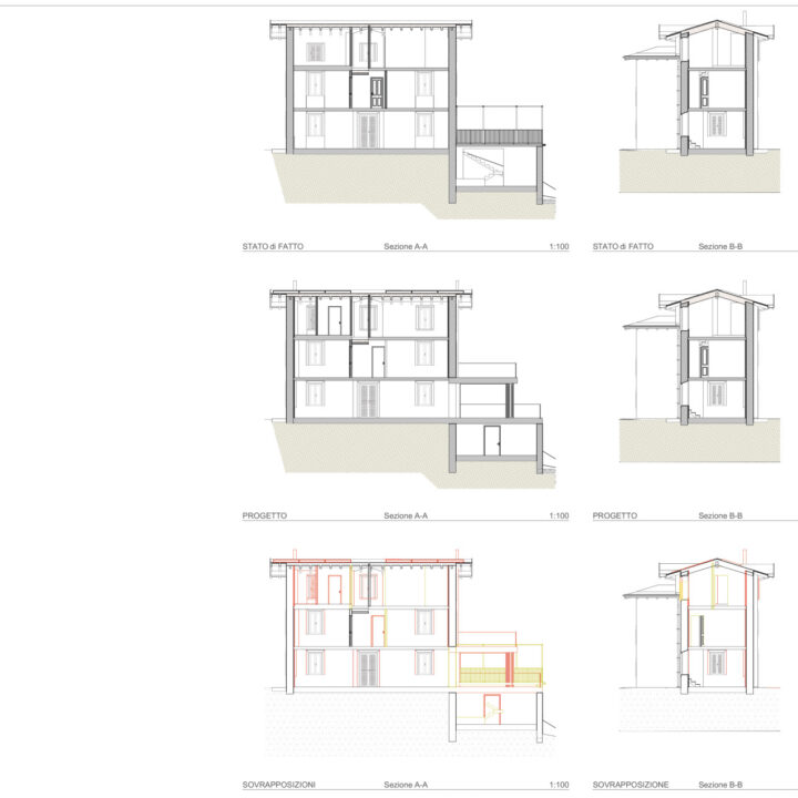 tavole progetto villa di leffe